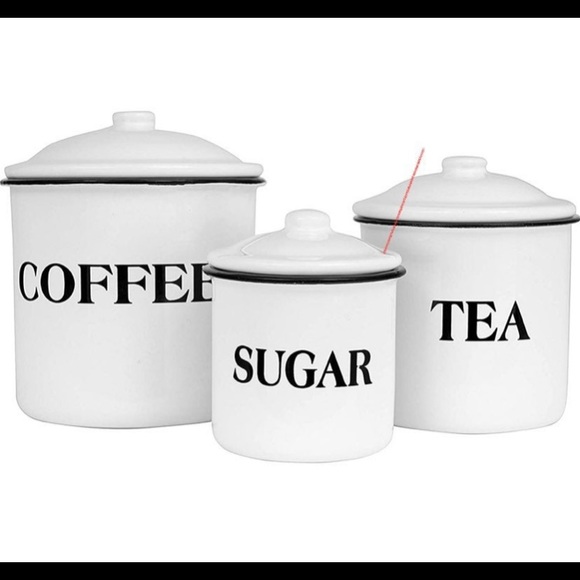Rustic white canisters - Picture 2 of 4